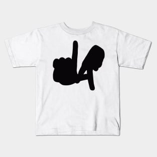 LA Hands Silhouette, Black Kids T-Shirt